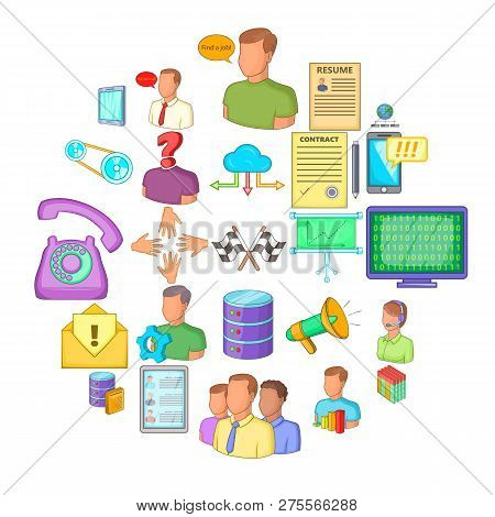 Huckster Icons Set. Cartoon Set Of 25 Huckster Icons For Web Isolated On White Background