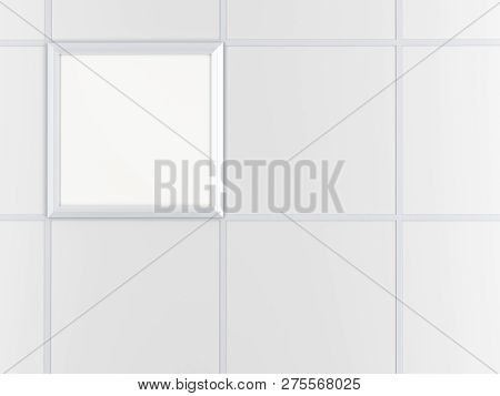 Led Panel On The Ceiling, 3d Illustration