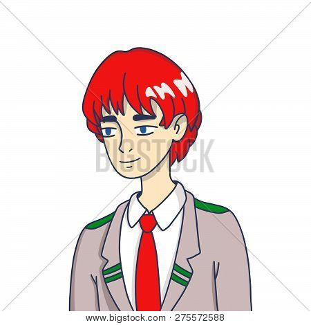 The Guy In A Jacket With Red Hair