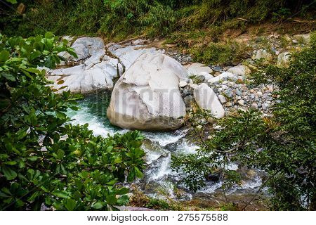 Ancient Carved Figures On Stones In Jayuya Puerto Rico