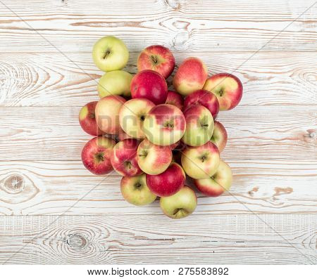Red And Green Soft Apples Ready For Juice Produce