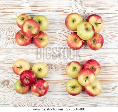 Red And Green Soft Apples Ready For Juice Produce