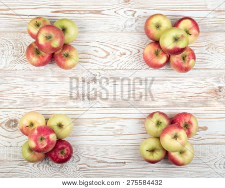 Red And Green Soft Apples Ready For Juice Produce