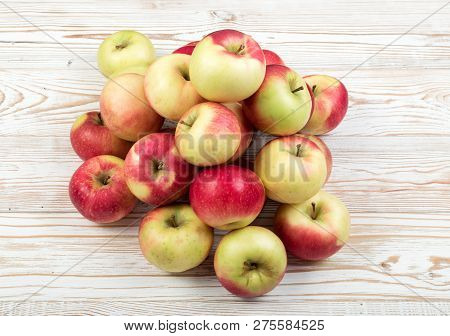 Red And Green Soft Apples Ready For Juice Produce