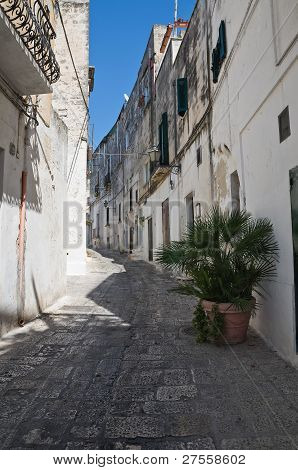 Gasse. Oria. Puglia. Italien.