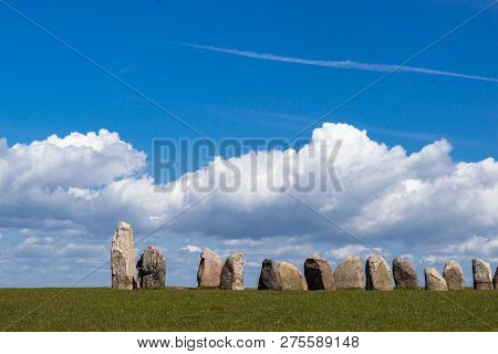 Ales Stenar - A Megalithic Monument In Scania In Southern Sweden.