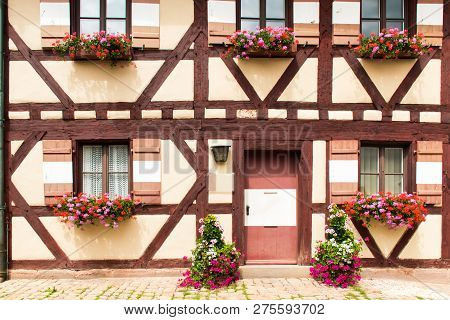 Beatuful Wondows And Doors Architecture Of Nuremberg Buildings In Germany