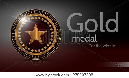 Vector Gold Medal Winner - Vector Illustration