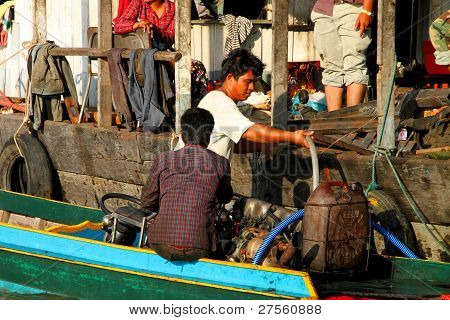 Travel In Tonle Sap Lake, Khmer Republic