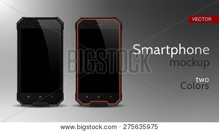 Smartphone Mockup, Beautiful, Unusual - Vector Illustration