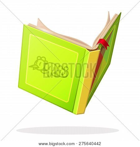 Vector Cartoon Open Book Fairy Tale Story