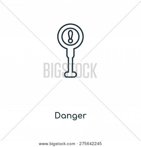 Danger Icon In Trendy Design Style. Danger Icon Isolated On White Background. Danger Vector Icon Sim