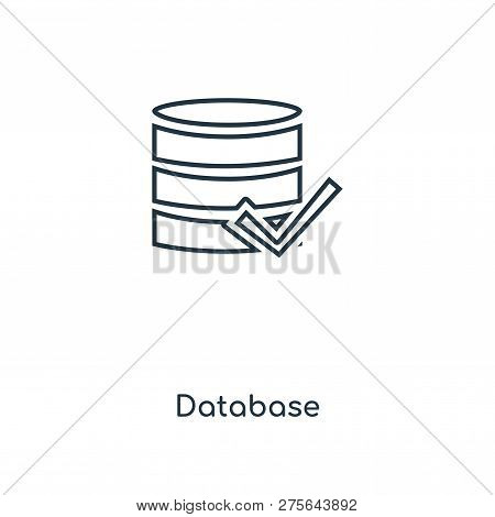 Database Icon In Trendy Design Style. Database Icon Isolated On White Background. Database Vector Ic