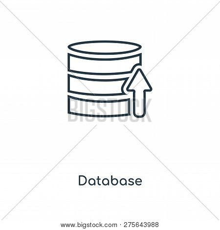 Database Icon In Trendy Design Style. Database Icon Isolated On White Background. Database Vector Ic