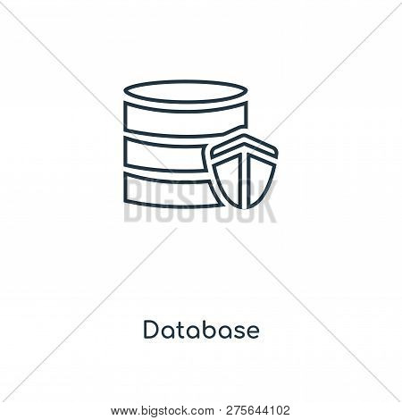 Database Icon In Trendy Design Style. Database Icon Isolated On White Background. Database Vector Ic