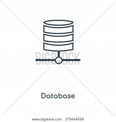 Database Icon In Trendy Design Style. Database Icon Isolated On White Background. Database Vector Ic