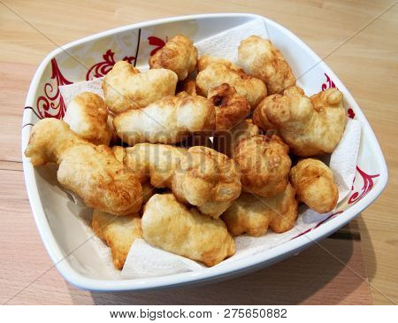 Crispeddi Calabresi, Traditional Italian Christmas Dessert . Italy