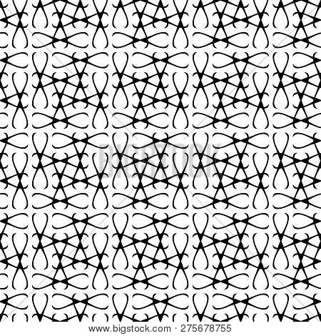 Decorative Abstract Black And White Seamless Pattern