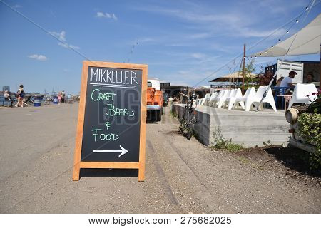 Copenhagen, Denmark - 13 July, 2018: Very Popular Brewery Mikkeller With A Restaurant Inside