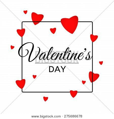 Happy Valentine Day Cover Vector Illustration. Lovely Creative Design Fpr Web, Print Materials. Holi