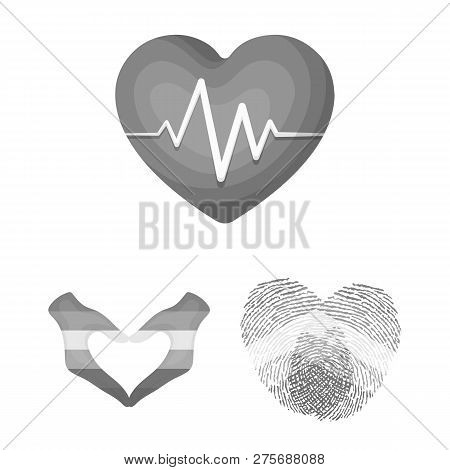 Vector Illustration Of Abstract And Shape Icon. Set Of Abstract And Love Vector Icon For Stock.