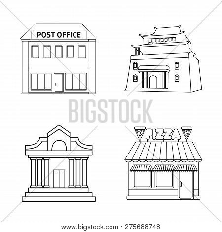 Vector Illustration Of Building And City Symbol. Set Of Building And Business Vector Icon For Stock.