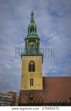 Beautiful St. Marys Church Marienkirche In Berlin, Germany.