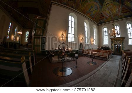 Oslo Cathedral or The Domkirken church, main church for Church of Norway. June 17,2018. Oslo,Norway