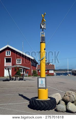 Marina of the Norwegian fishing town Hvaler . June 19,2018. Hvaler,Norway