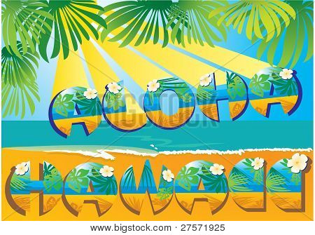 postkort Aloha Hawaii