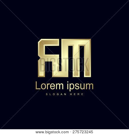 Initial Letter Rm Logo Template Vector Design