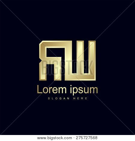 Initial Letter Rw Logo Template Vector Design