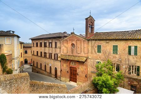 Chiesa Di San Leonardo Is Church On Val Di Montone In Siena. Italy