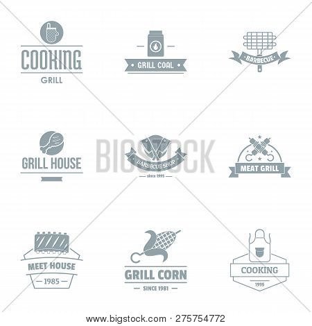 Meal House Logo Set. Simple Set Of 9 Meal House Logo For Web Isolated On White Background