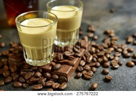 Homemade Chocolate Coffee Cream Liquor.