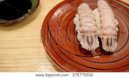 Shako Sushi. It Is Japanese Food Made From Raw Crayfish.
