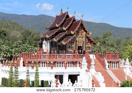 Royal Pavilon Rajapruek Park Chiang Mai Thailand.