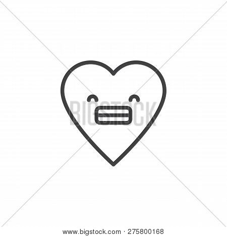 Grimacing Face Emoticon Outline Icon. Linear Style Sign For Mobile Concept And Web Design. Grimacing