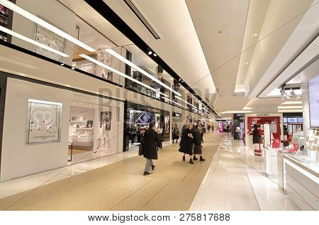 Tokyo Japan - December 10, 2018: Unidentified People Visit Ginza Six Shopping Mall In Ginza Tokyo Ja