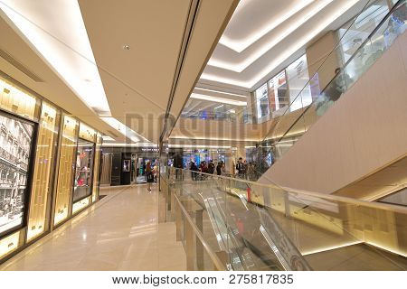 Tokyo Japan - December 10, 2018: Unidentified People Visit Ginza Six Shopping Mall In Ginza Tokyo Ja