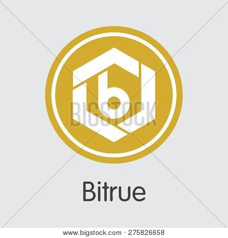 Exchange - Bitrue Copy. The Crypto Coins Or Cryptocurrency Logo.