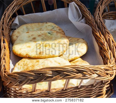 Cooking Pie. Pies In The Basket. Background