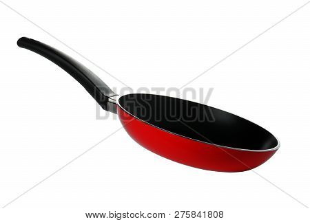 Clean Nonstick Frying Pan Isolated On White