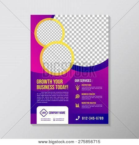 Creative Business Brochure Design Template. Colorful Corporate Flyer Design