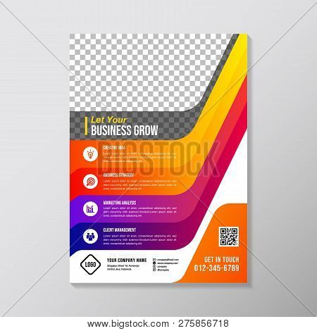 Creative Business Brochure Design Template. Colorful Corporate Flyer Design