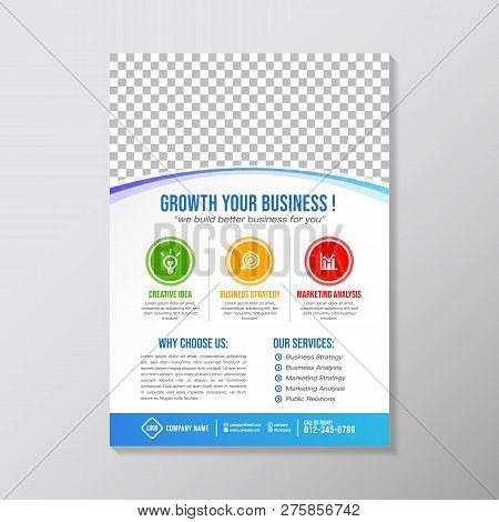 Creative Business Brochure Design Template. Colorful Corporate Flyer Design
