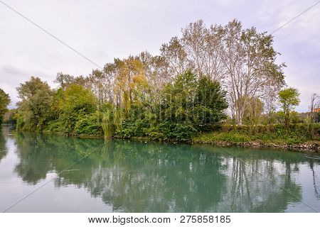 Photo Picture Of Beautiful  Wild Sile River In North Italy