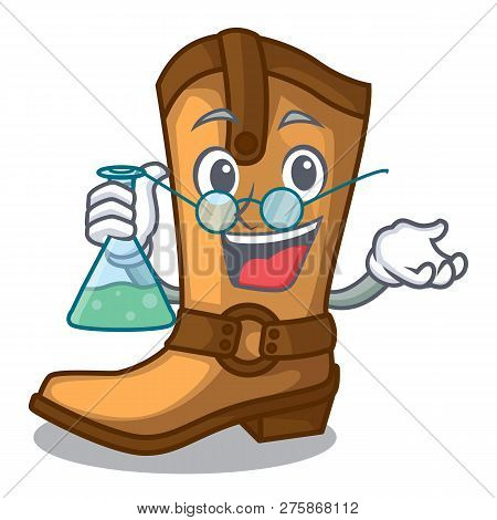 Professor Cowboy Boots Isolated In The Mascot