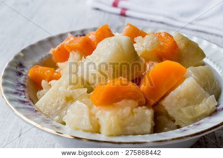 Turkish Food Celery Salad With Olive Oil / Zeytinyagli Kereviz.