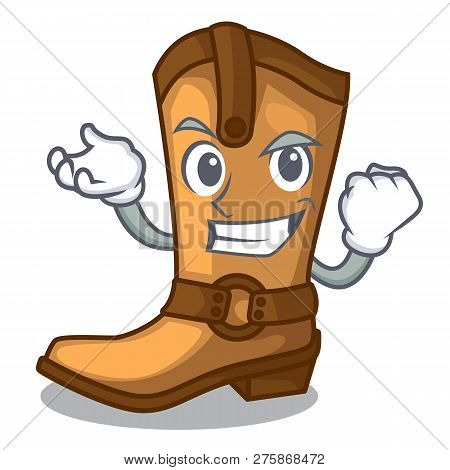 Successful Cowboy Boots Isolated In The Mascot